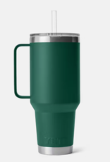 Rambler 42oz Straw Mug Black Forest Green