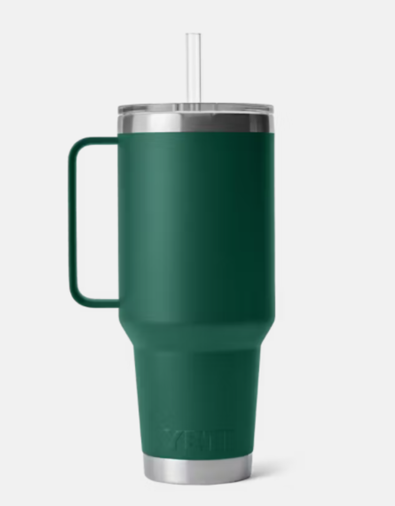 Rambler 42oz Straw Mug Black Forest Green