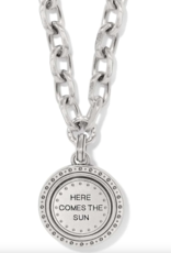 Mosaic Round 2 Tone Pendant Necklace