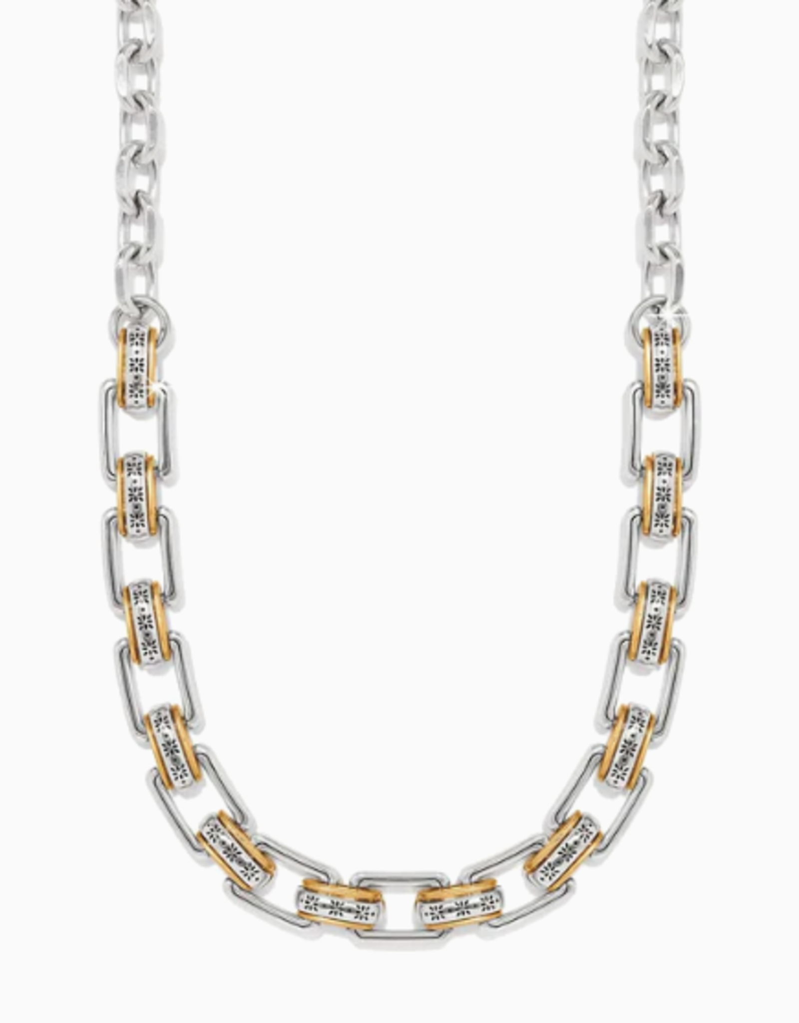 Mosaic Two Tone Links Necklace