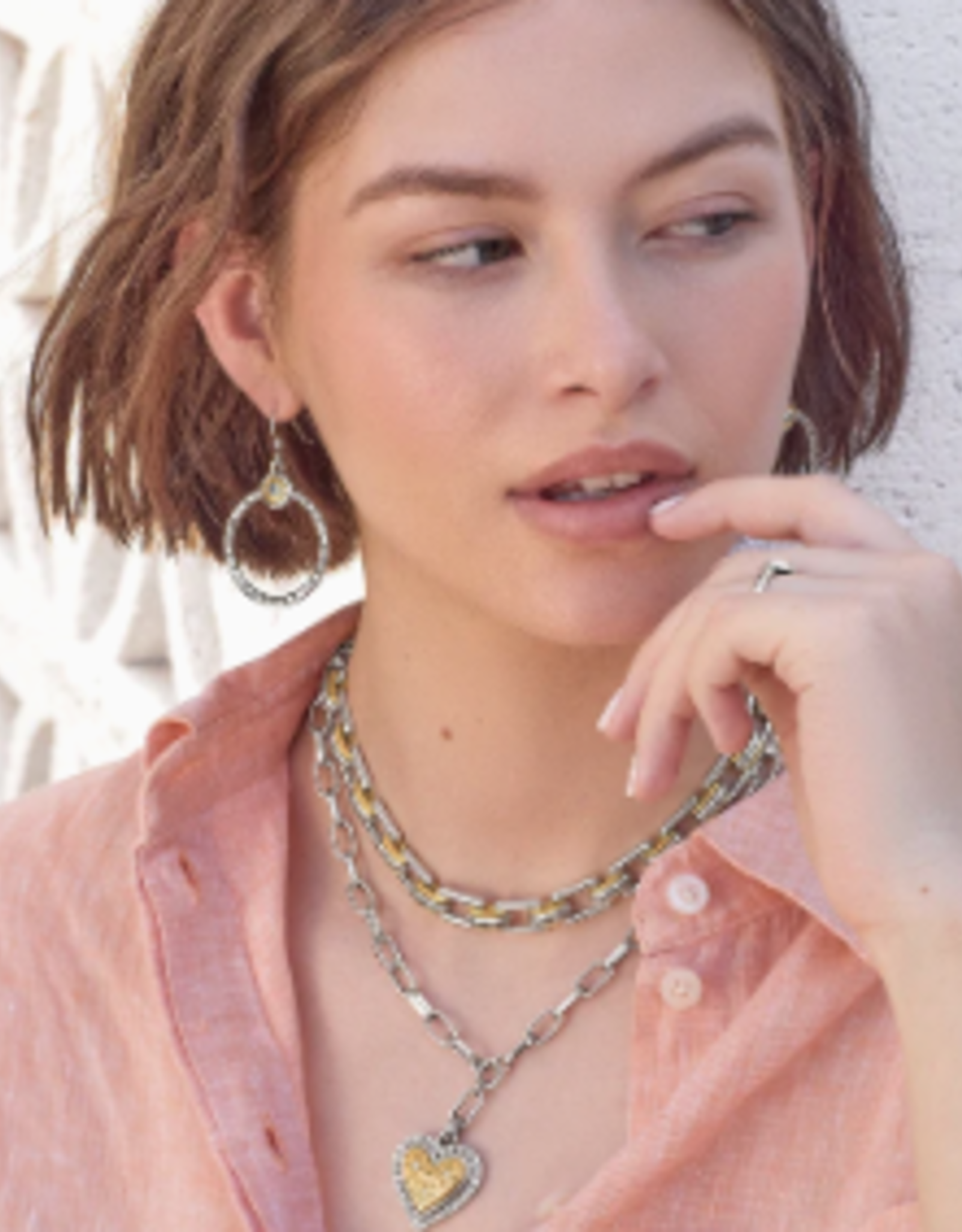 Mosaic Two Tone Links Necklace