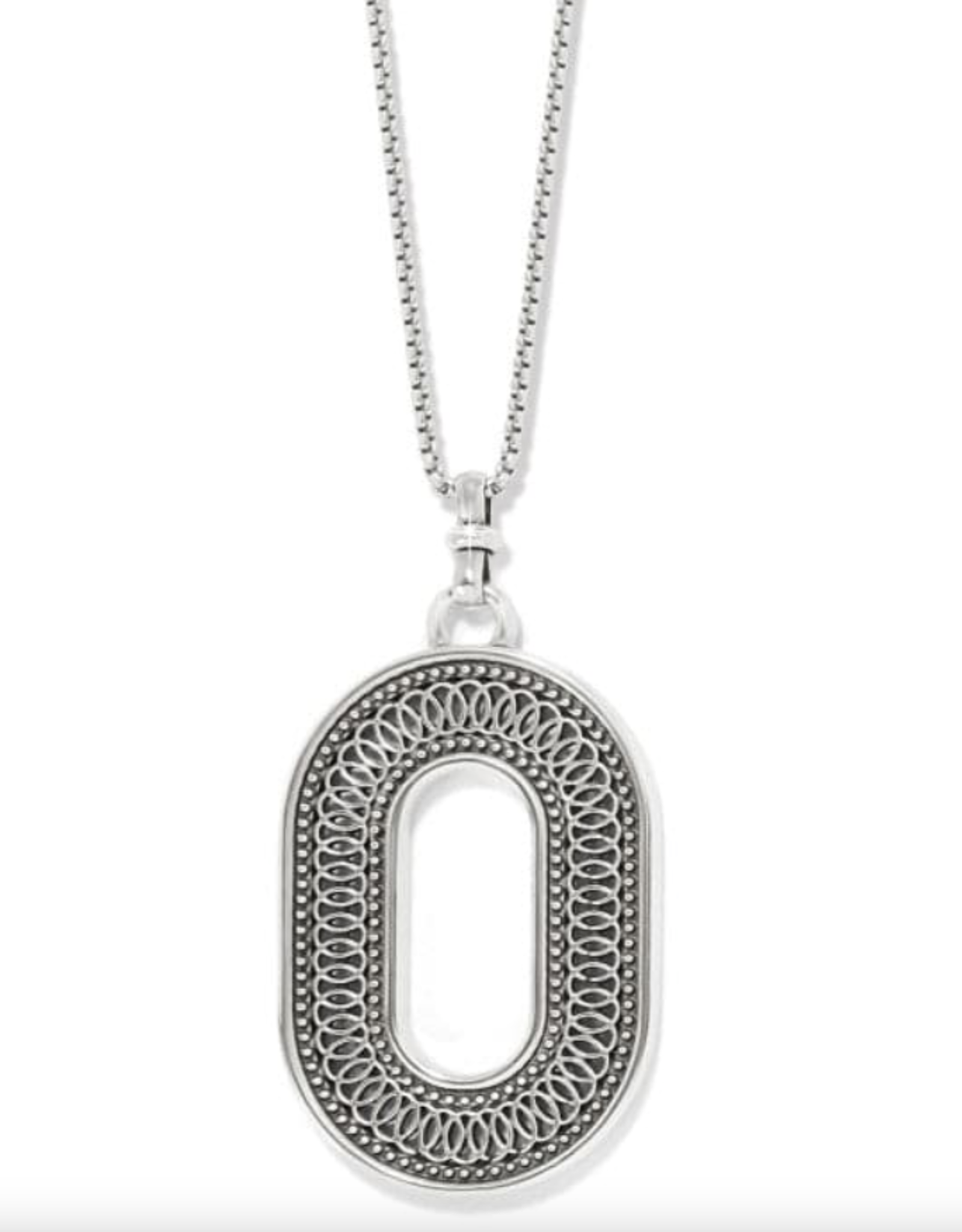 Ferrara Siena Silver Oval Necklace