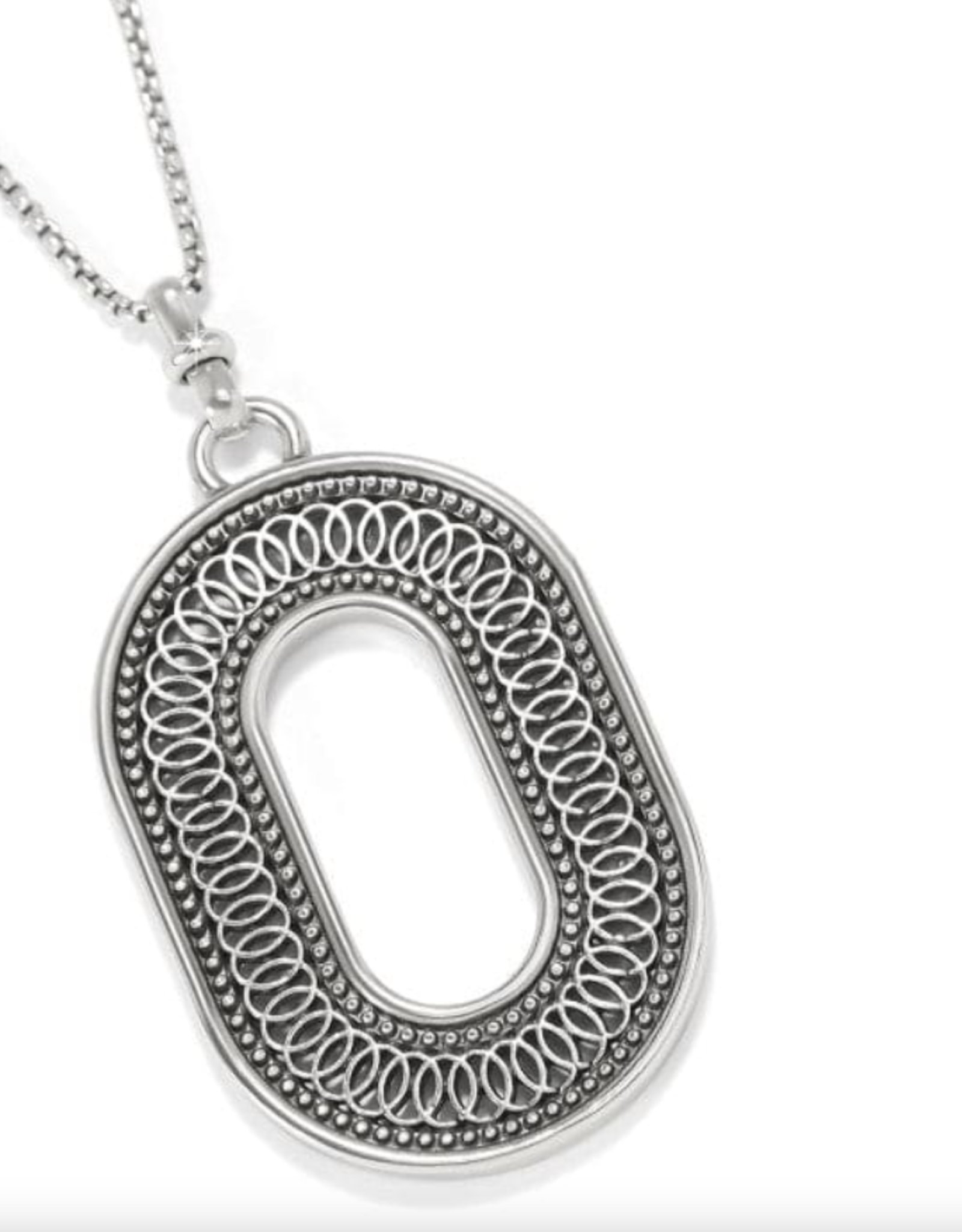 Ferrara Siena Silver Oval Necklace