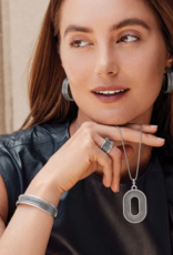 Ferrara Siena Silver Oval Necklace