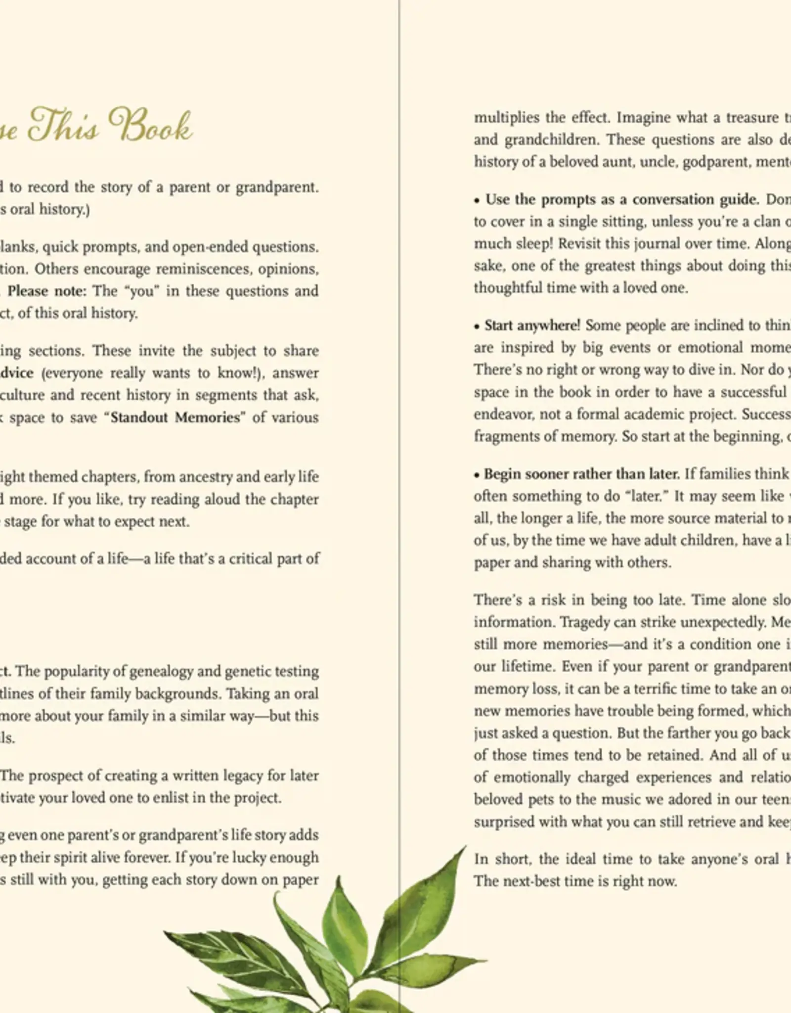 Guided Journal An Oral History