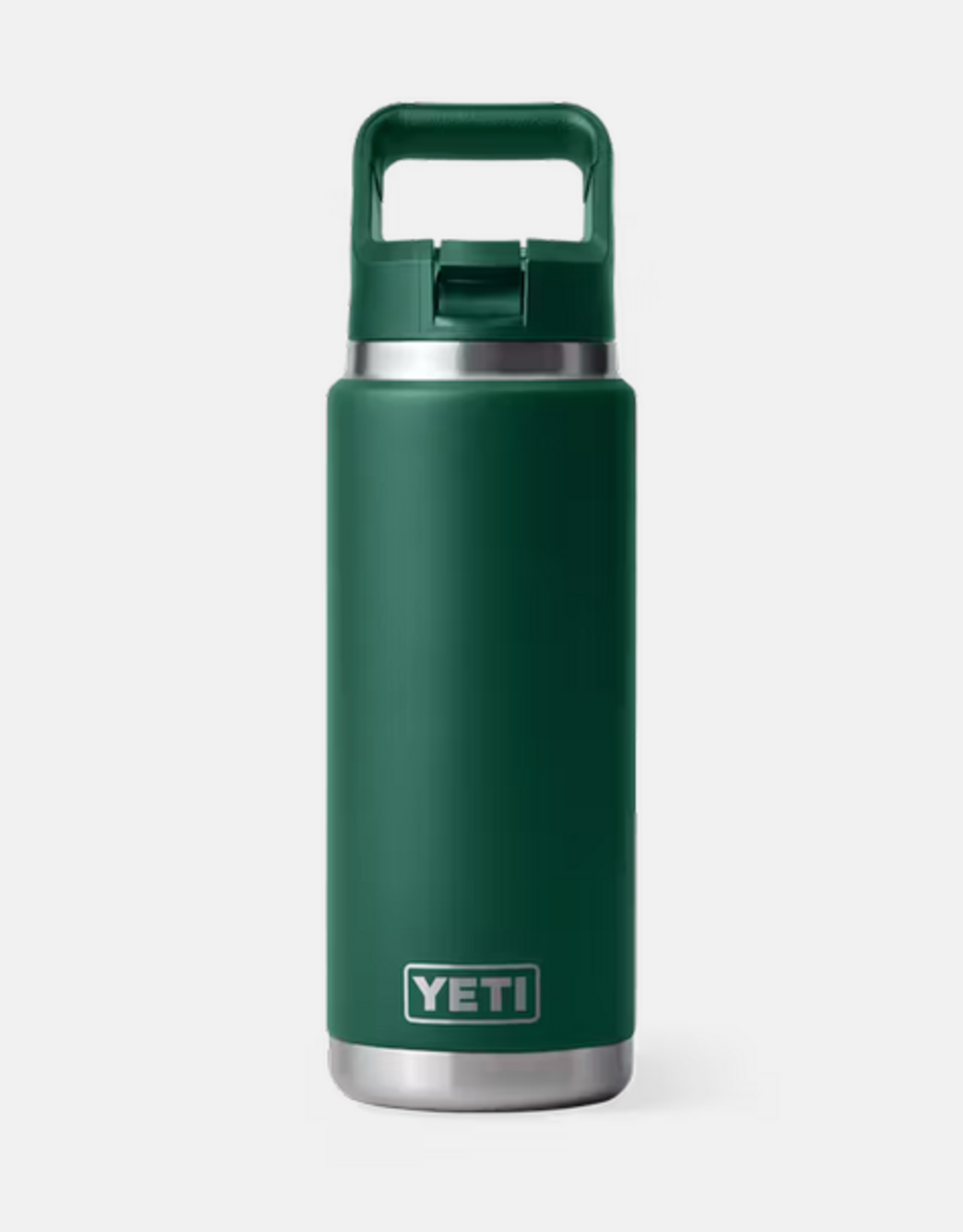 Rambler 26oz Straw Bottle Black Forest Green