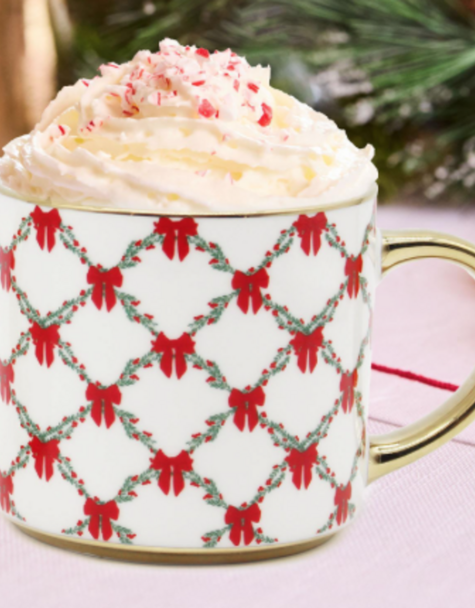 Cafe Mug Holiday Trellis