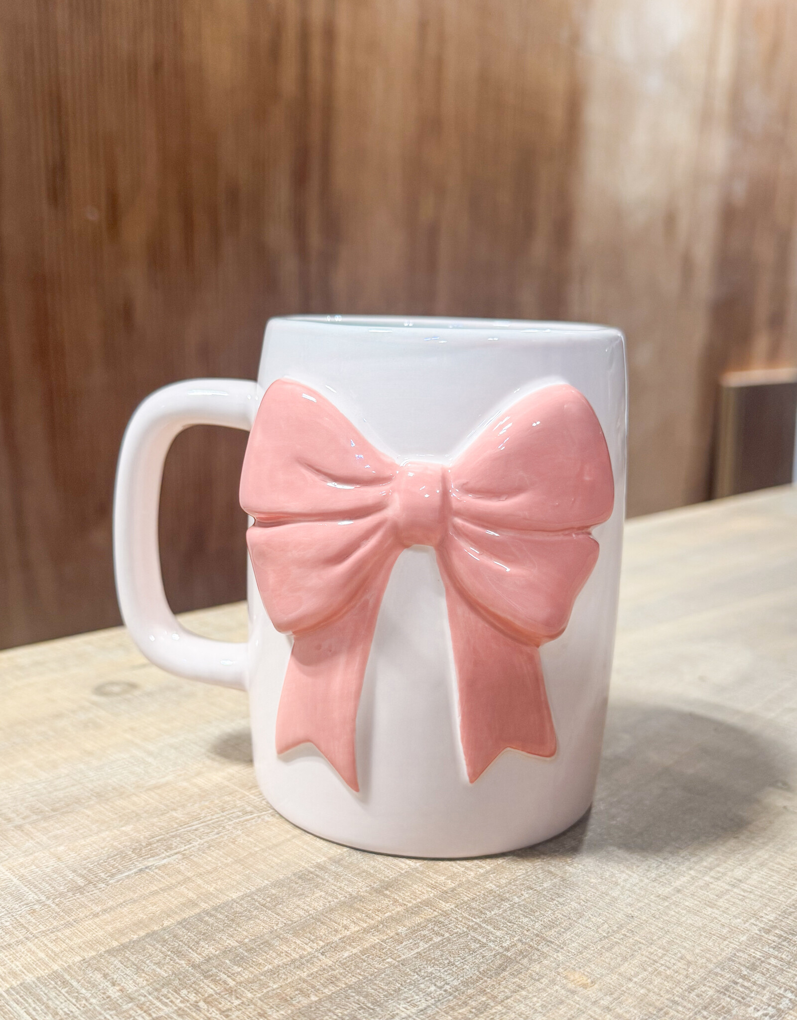 Ceramic Bow Mug Pink