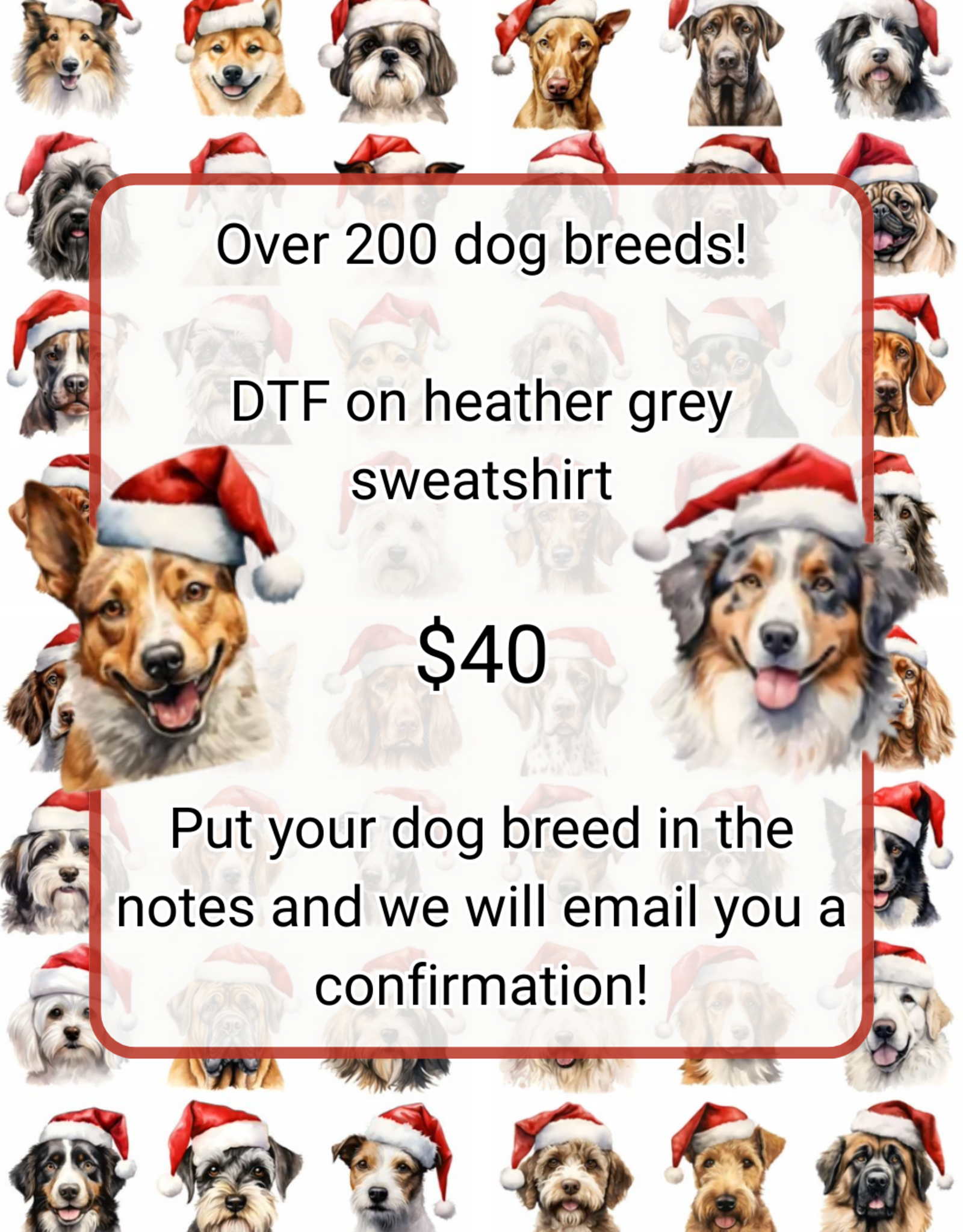 Christmas Dog Portrait Sweatshirt