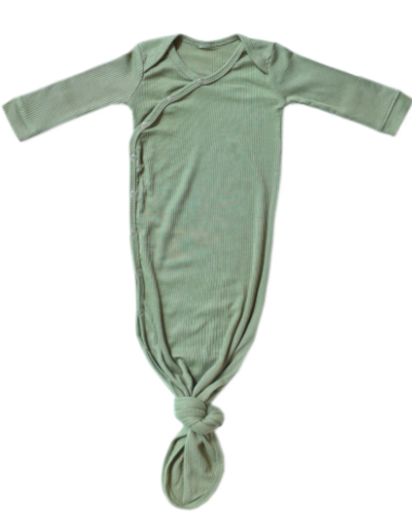 Knotted Gown Rib Knit Clover Newborn