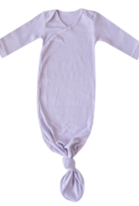 Knotted Gown Rib Knit Periwinkle Newborn