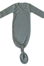 Knotted Gown Rib Knit Moss Newborn