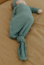 Knotted Gown Rib Knit Moss Newborn