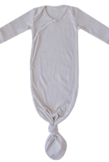 Knotted Gown Rib Knit Ash Newborn