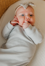 Knotted Gown Rib Knit Ash Newborn