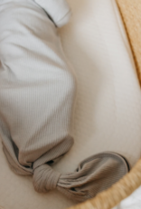 Knotted Gown Rib Knit Ash Newborn
