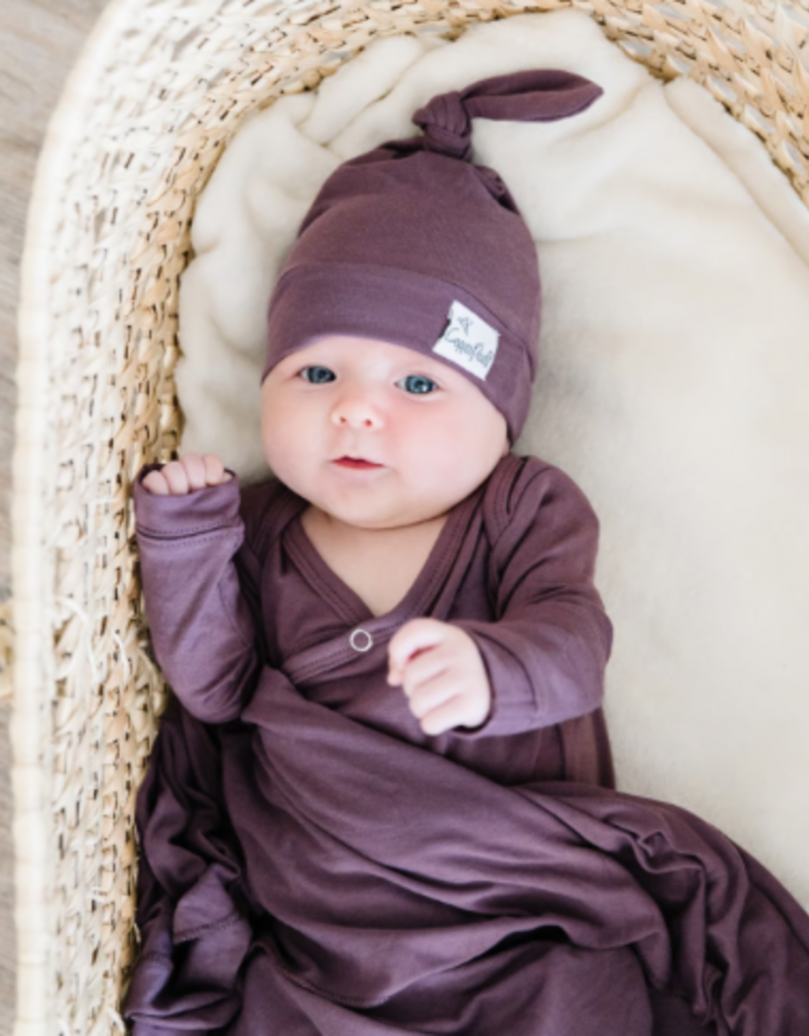 Knotted Gown Plum Newborn