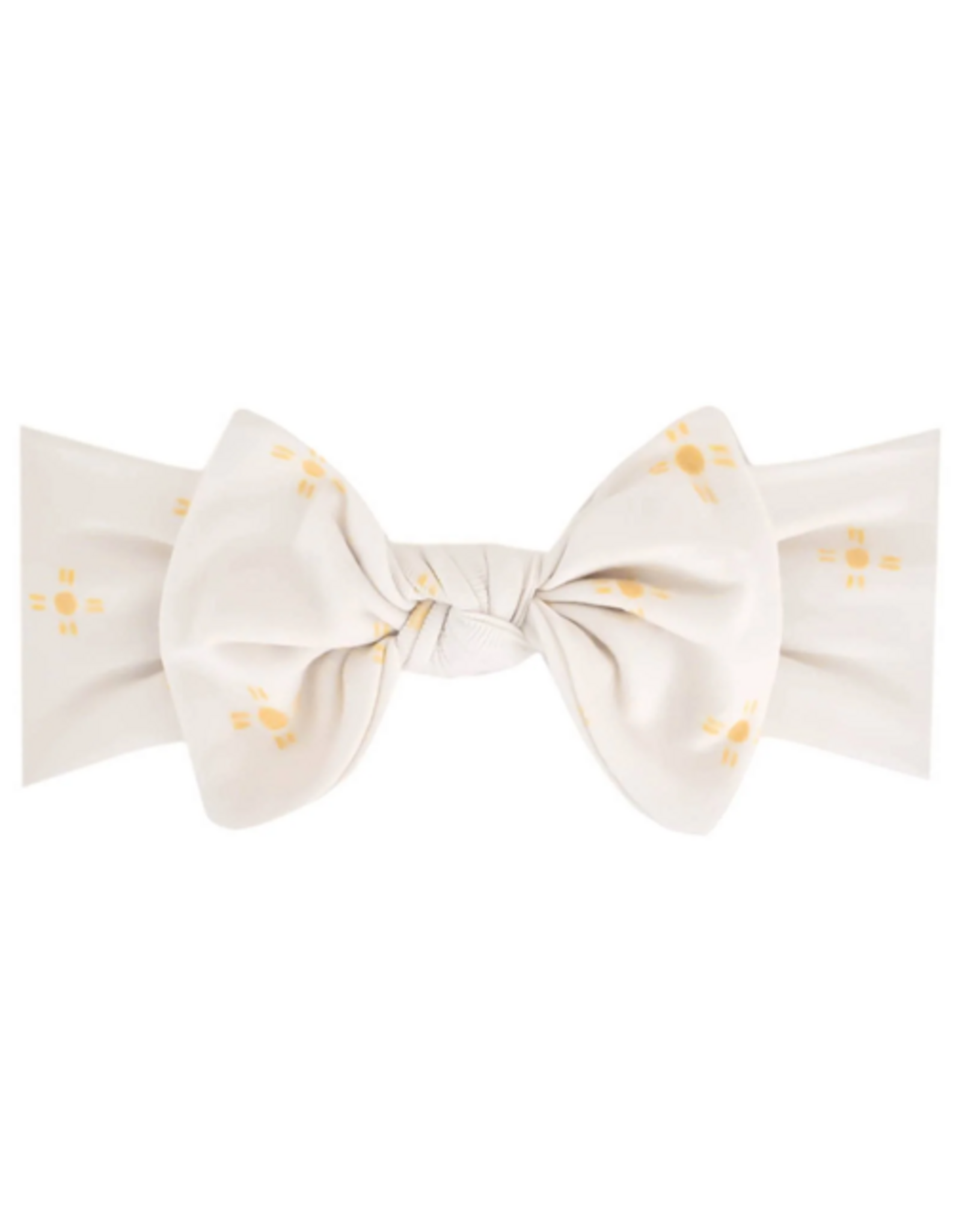 Knit Headband Bow Gemma In Tan