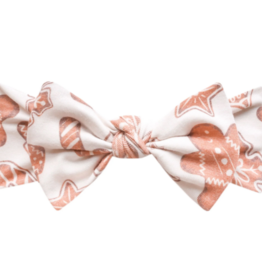 Knit Headband Bow Gingerbread