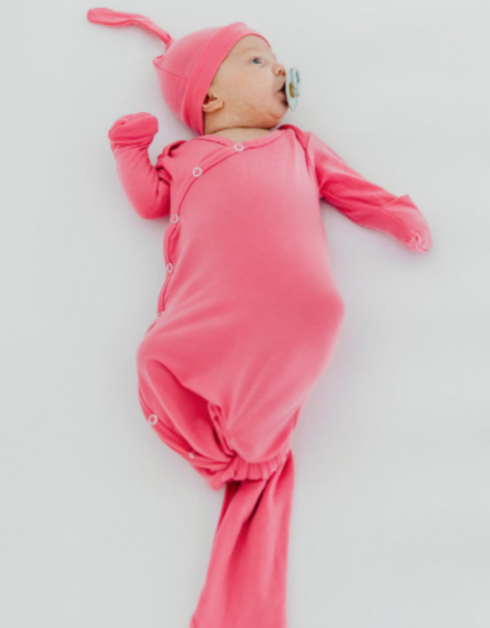 Knotted Gown Flamingo Newborn