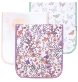 Burp Cloth Set Flora 3pk