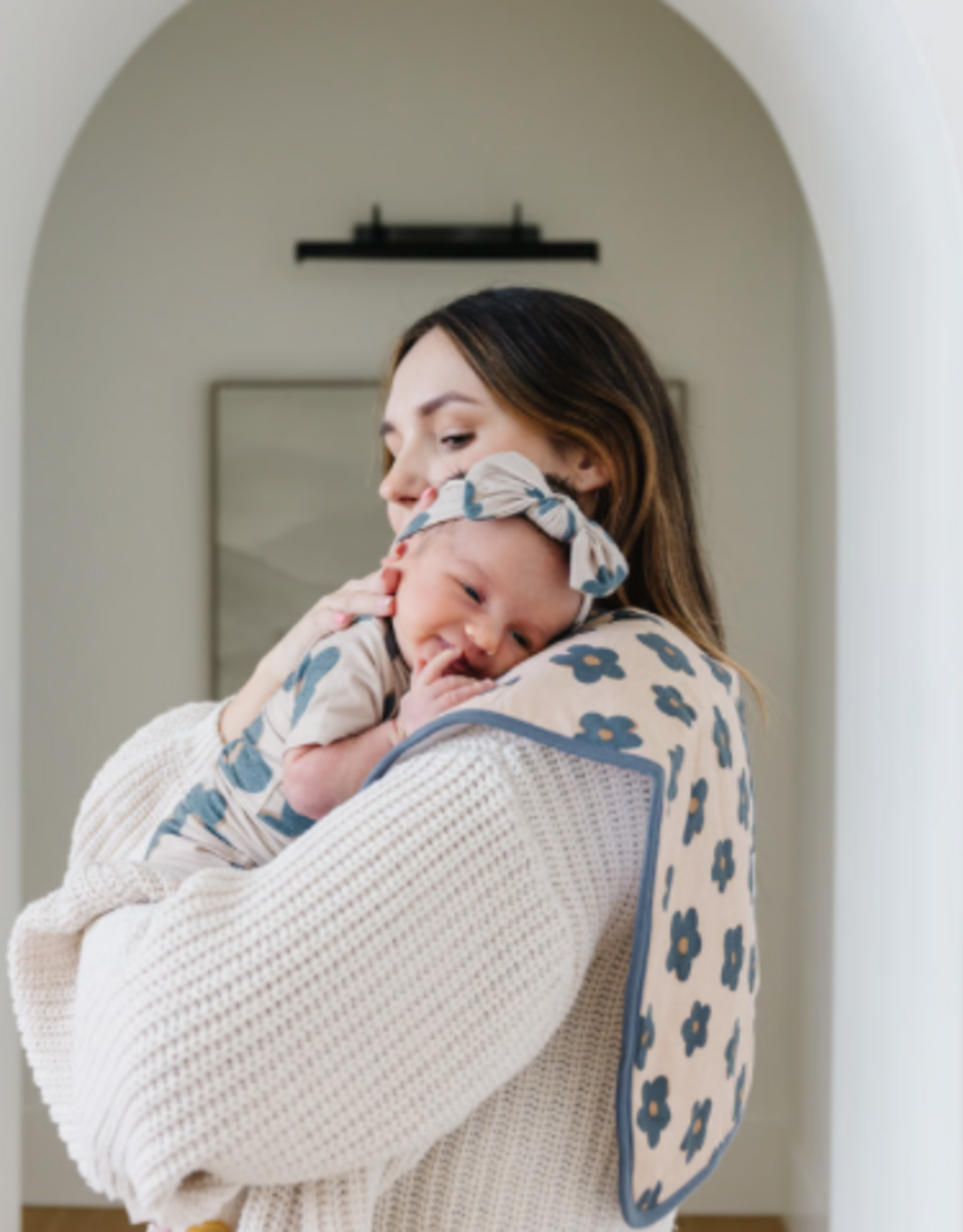 Knit Headband Bow Gemma In Tan