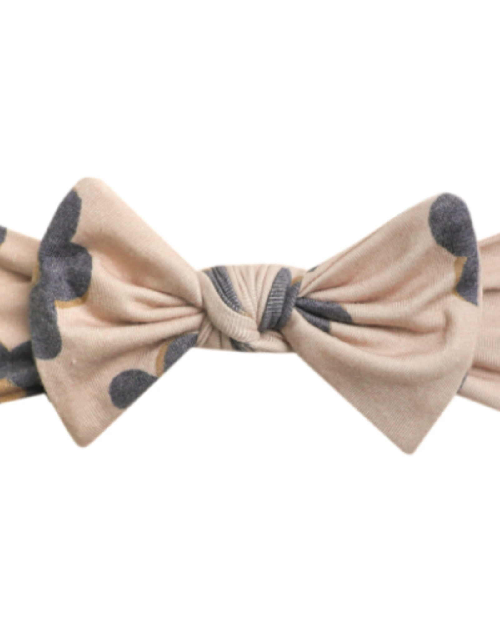 Knit Headband Bow Gemma In Tan
