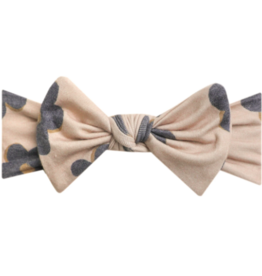 Knit Headband Bow Gemma In Tan