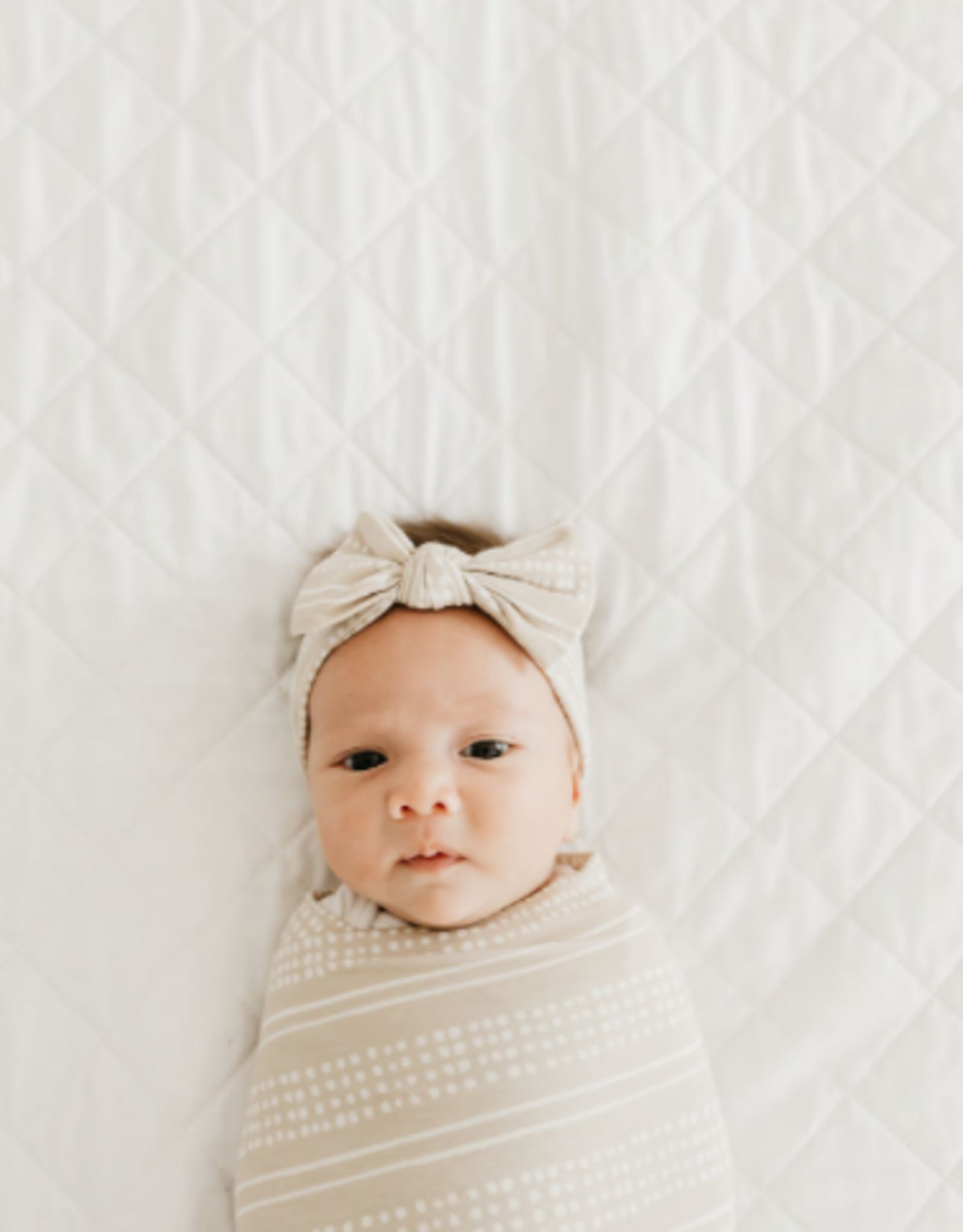 Knit Bow Headband Clay