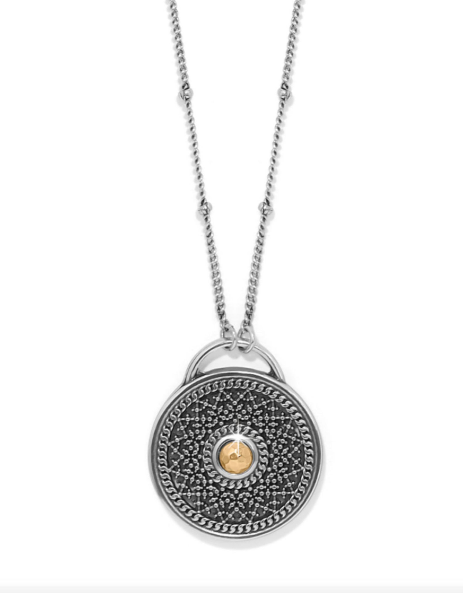 Ferrara Segreta Medallion Petite Necklace Silver-Gold OS