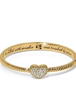 Celestia Heart Hinged Bangle Silver