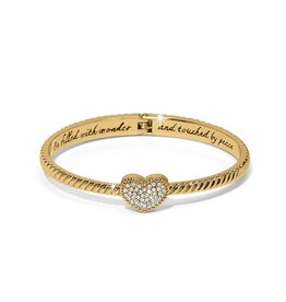 Celestia Heart Hinged Bangle Silver