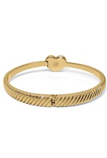 Celestia Heart Hinged Bangle Silver