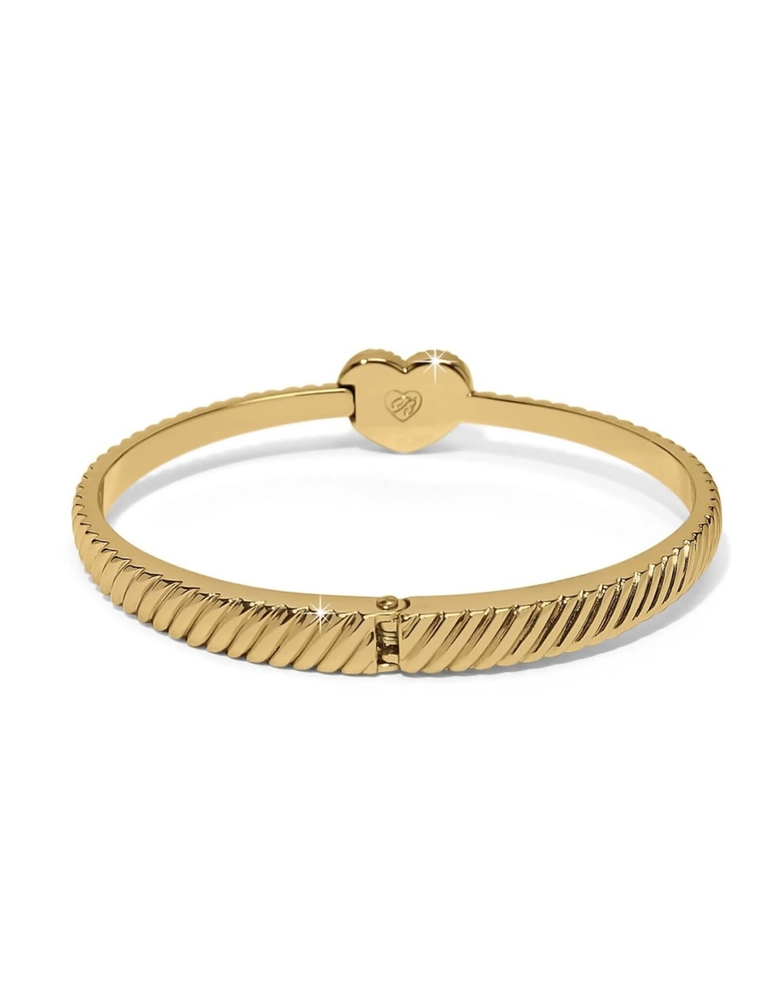 Celestia Heart Hinged Bangle Silver