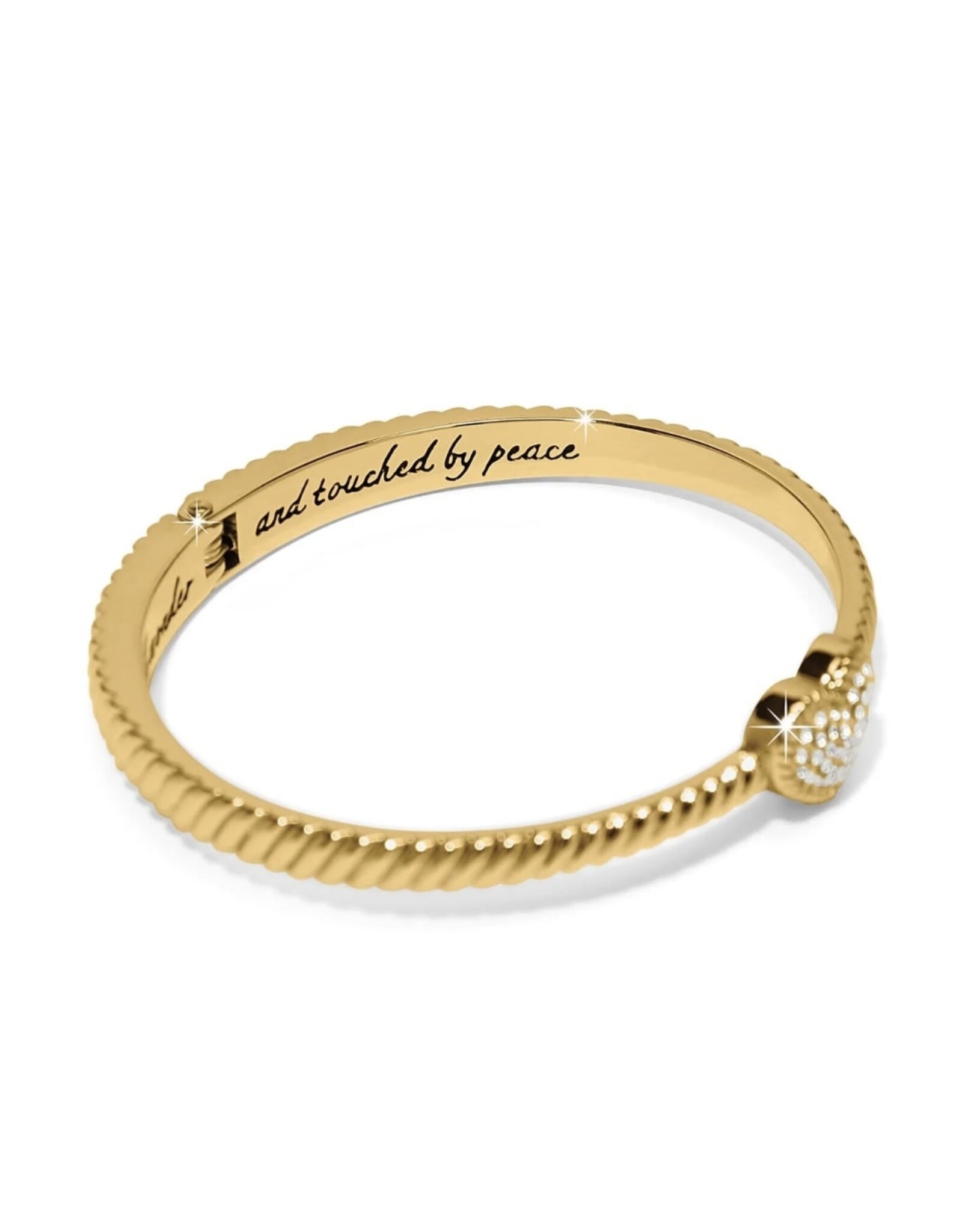 Celestia Heart Hinged Bangle Silver