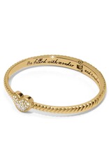 Celestia Heart Hinged Bangle Silver