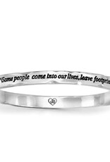 Footprints Hinged Bangle