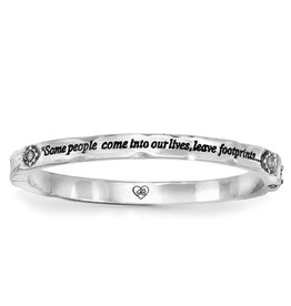 Footprints Hinged Bangle