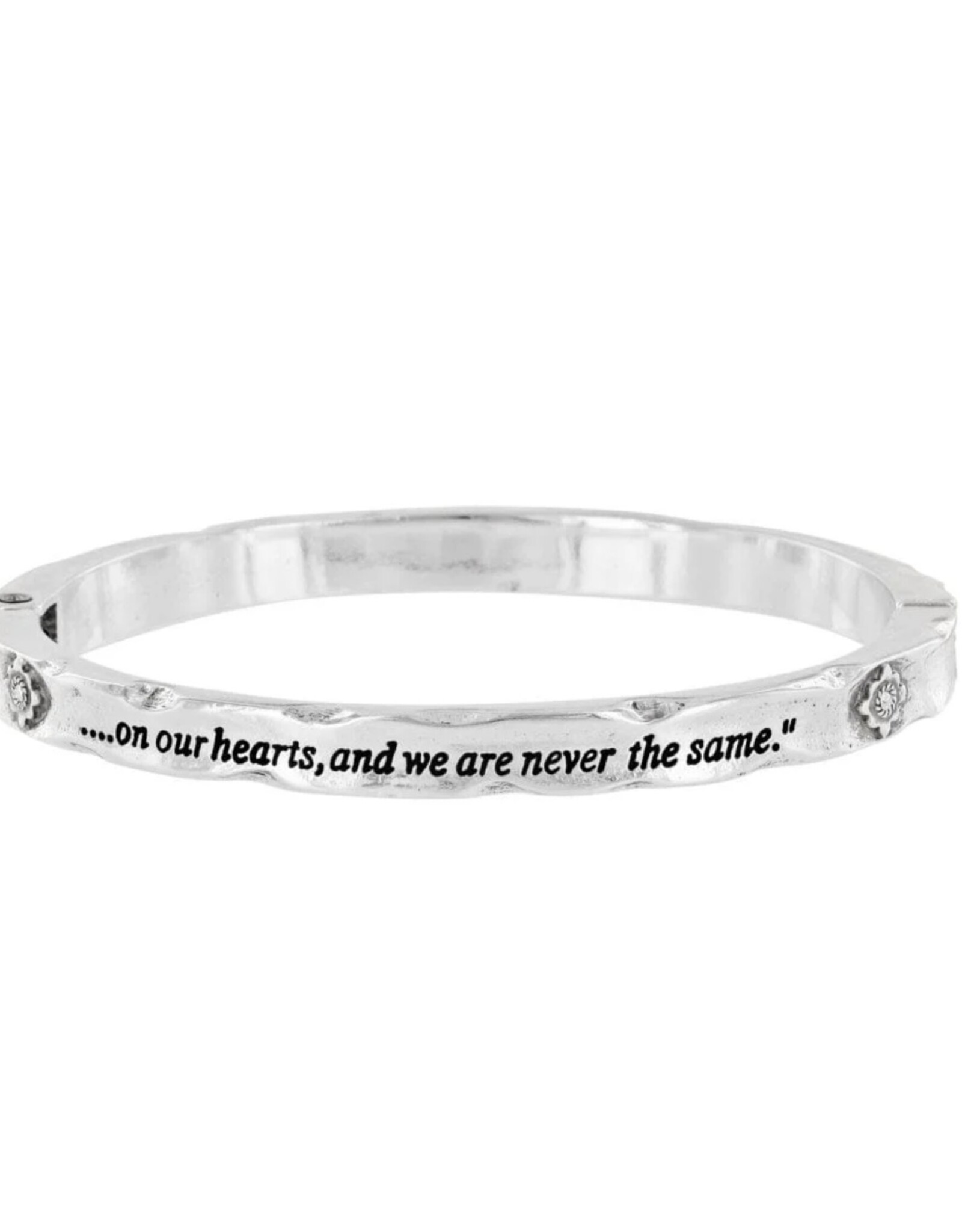 Footprints Hinged Bangle