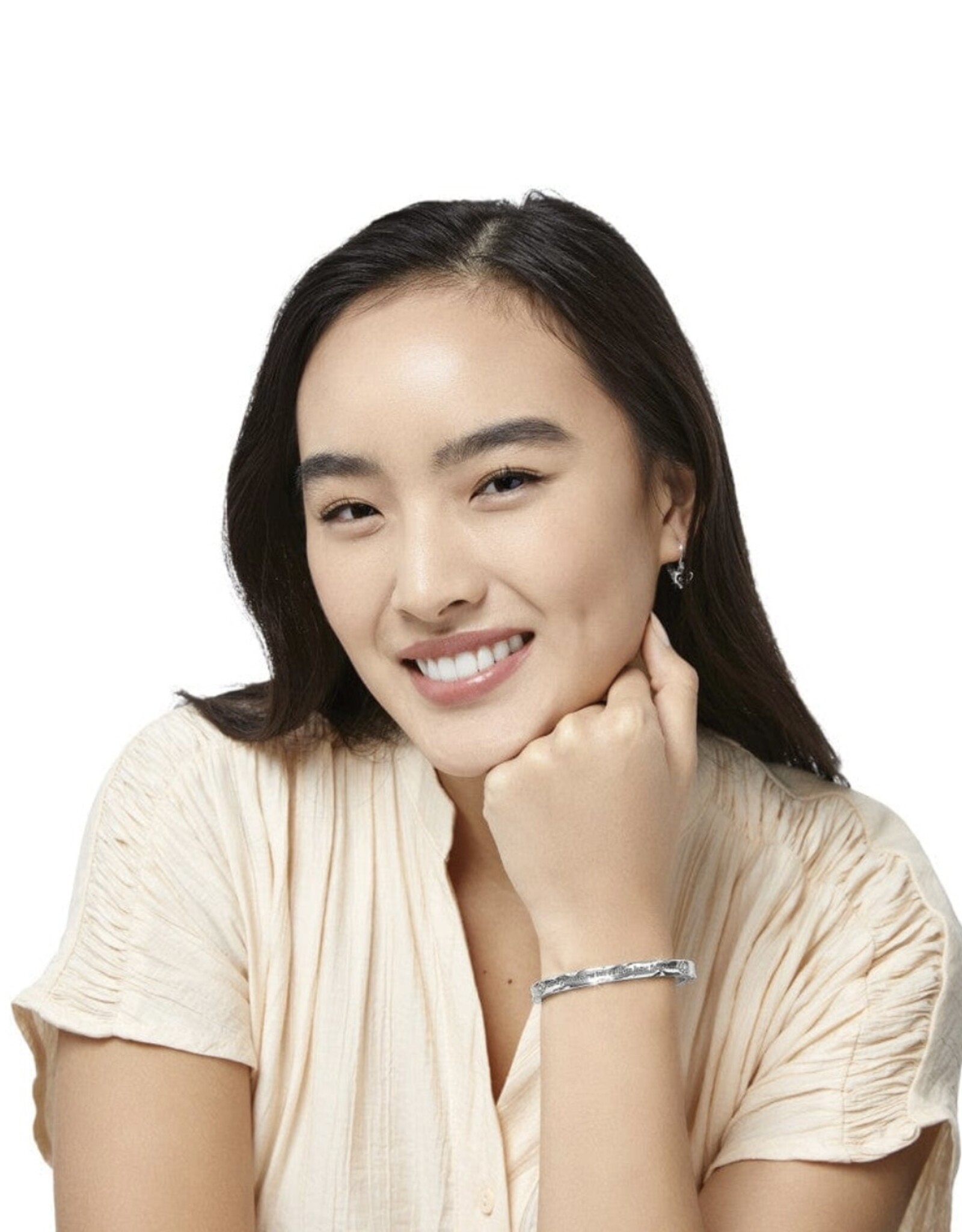 Footprints Hinged Bangle