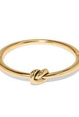 Interlok Single Knot Hinged Bangle Gold OS