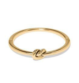 Interlok Single Knot Hinged Bangle Gold OS