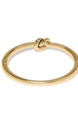 Interlok Single Knot Hinged Bangle Gold OS