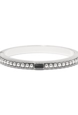 Pretty Tough Gem Hinged Bangle Silver-Black OS