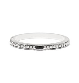 Pretty Tough Gem Hinged Bangle Silver-Black OS
