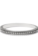 Pretty Tough Gem Hinged Bangle Silver-Black OS