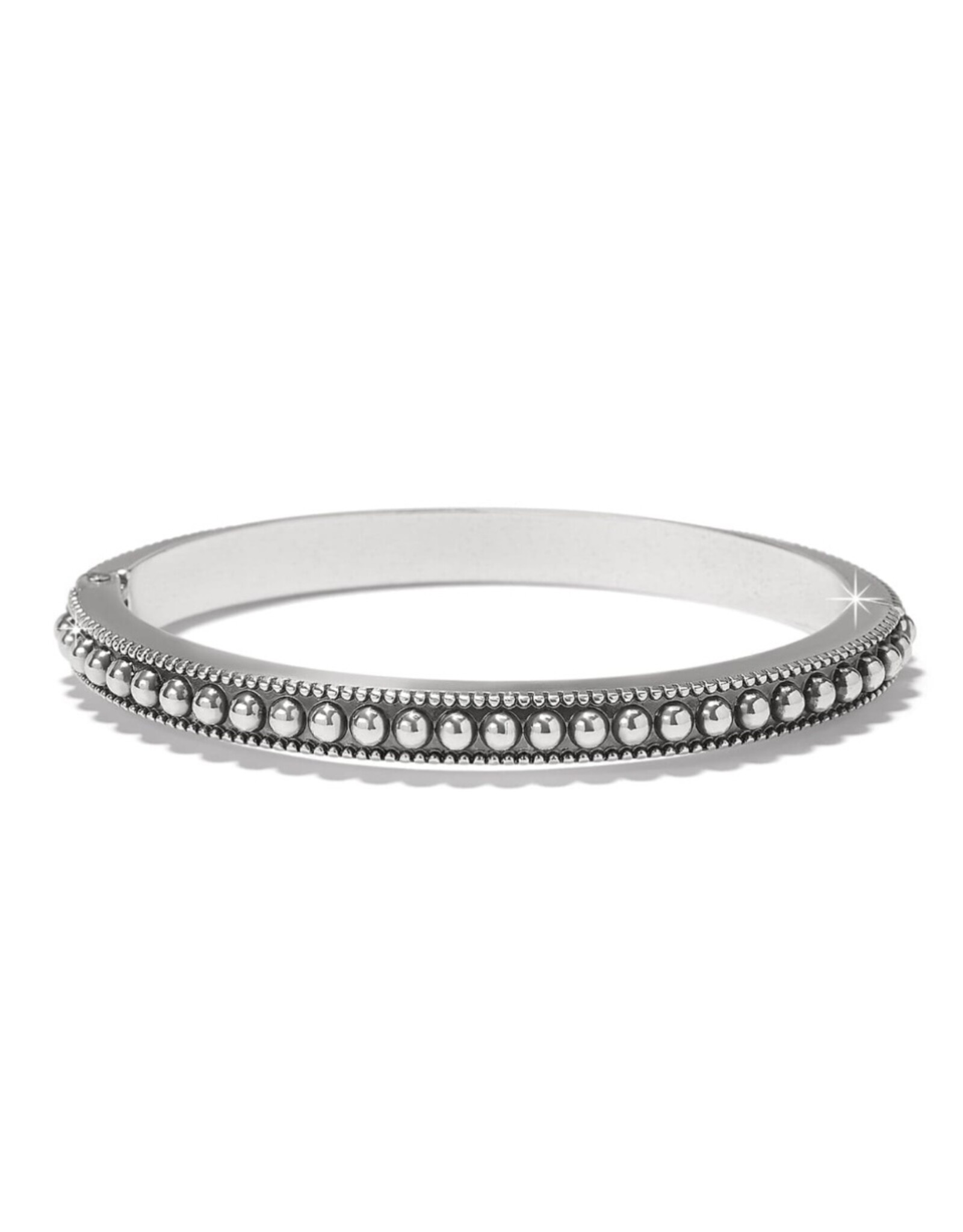 Pretty Tough Gem Hinged Bangle Silver-Black OS