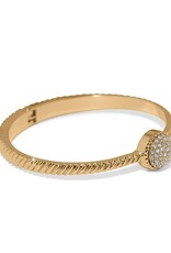 Illumina Celeste Dome Hinged Bangle Gold