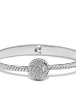 Illumina Celeste Dome Hinged Bangle Silver