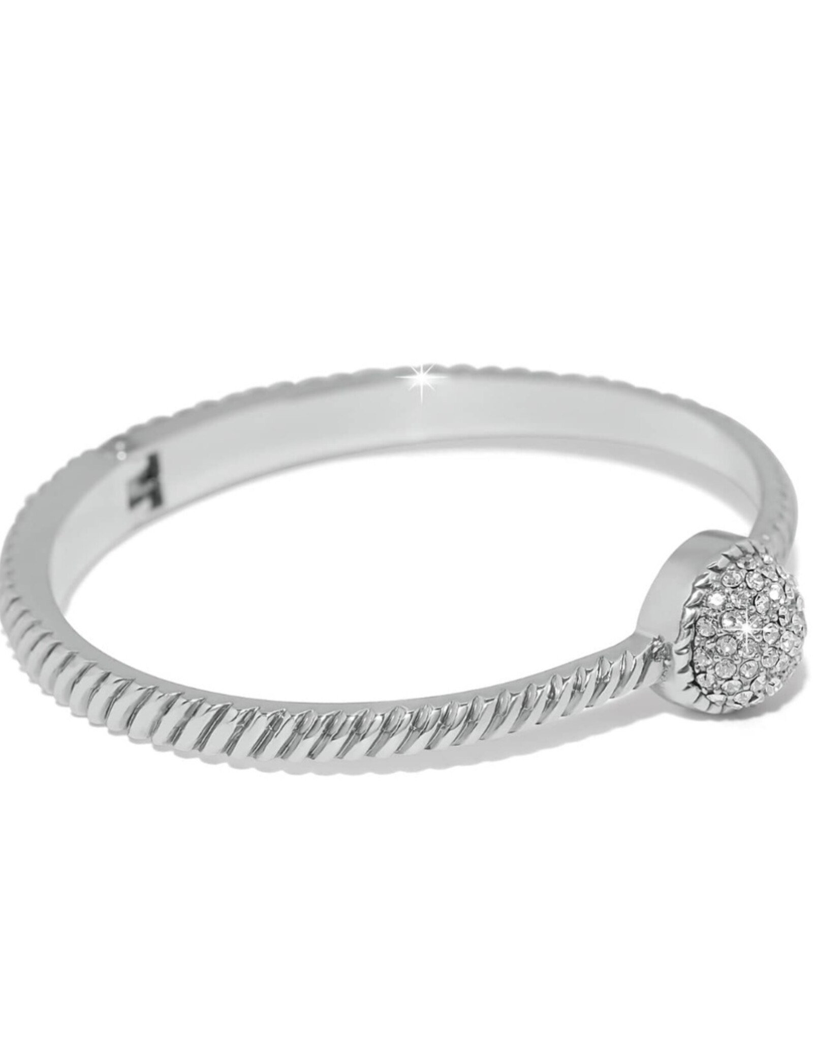 Illumina Celeste Dome Hinged Bangle Silver
